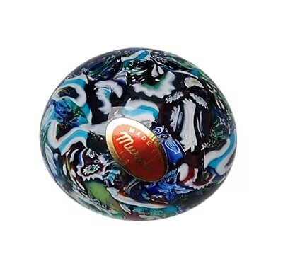 Murano Italy Millefiori End Of Day Scramble Glass Paperweight Vintage • $99.98