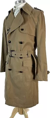 DOLCE & GABBANA Mens Cotton Gabardine Belted Trench Coat IT 48 US 38 M Italy • $499.95