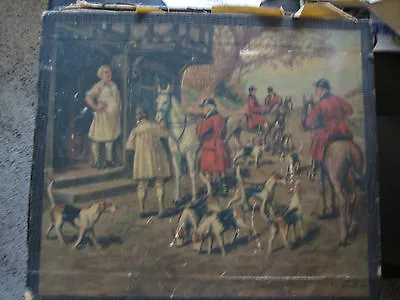 Vintage Store Display Box For Gloves With Hunt Scene By T J Slaughter • $46.22