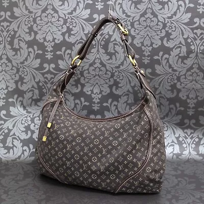 LOUIS VUITTON Monogram Mini Lin Canvas Manon MM Brown Shoulder Bag #8 Rise-on • $576.42