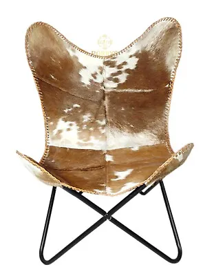 $214.67 • Buy Butterfly Chair,Genuine Goat Hair Leather Comfortable Sleeper Seat Chair PL2-158