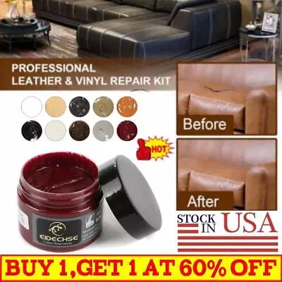 Leather Repair Cream Gel Kit Filler Restore Car Seat Sofa Scratch HolesAdvanced • $0.99