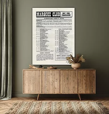 The Marquee Club 1965 Programme Vintage Music Poster Sizes A4 A3 A2 A1 No 0967 • £6.99