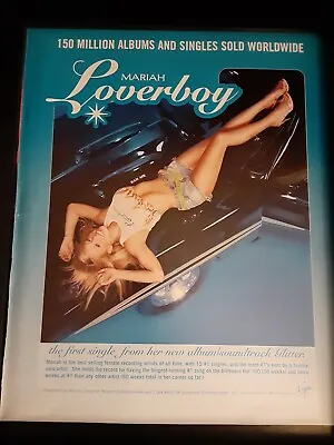Mariah Carey Loverboy Glitter Rare Original Promo Poster Ad Framed • $70