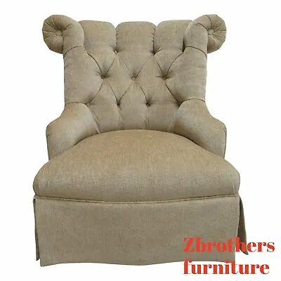 Quality Custom Chesterfield Boudoir Lounge Slipper Chair Oversized Swivel A • $899