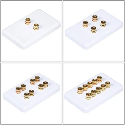 $30.67 • Buy Home Theater Surround Sound Speaker Wall Plate Banana Binding Bare Gold Plated