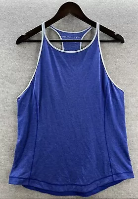 Lululemon Time To Sweat Tank High Neck Heathered Moroccan Blue Size 14 No Tag • $24.99