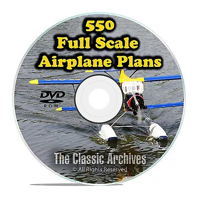 550 Giant Scale RC Model Airplane Plans Templates Bombers Military PDF DVD F58 • $11.95