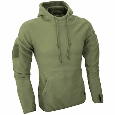Tactical Mens Hoodie Warm Fleece Jumper Hoody Army Security  Polar Sweater Black • £18.99
