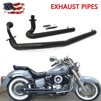 $137 • Buy Shortshots Staggered Exhaust Muffler Pipes For Yamaha V Star XVS1100 Dragstar