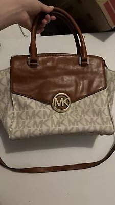 MICHAEL KORS Brown / MK Logo Mila Messinger Bag • $100