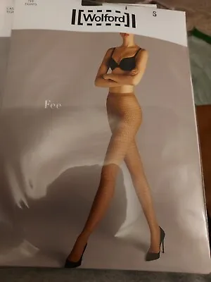 £4.45 • Buy WOLFORD Fee Tights  Open-Knit Pattern Black Size S RRP £35
