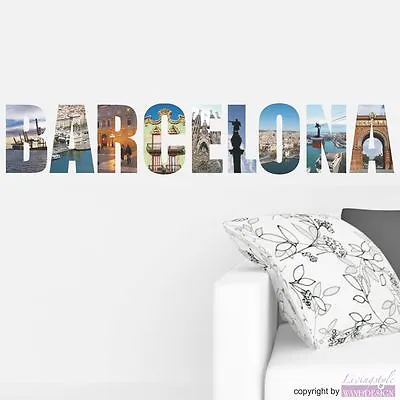 £13.92 • Buy Wall Tattoo Barcelona City Stickers Landmark City Wall Stickers