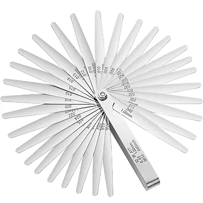 Stainless Steel Feeler Gauge Measuring Tool Dual Marked Metric And Imperial Meas • $12.92