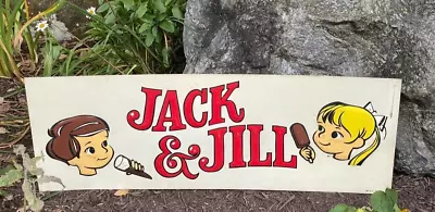 Vintage Jack And Jill Ice Cream Dairy Metal Embossed Sign Advertising • $474.95