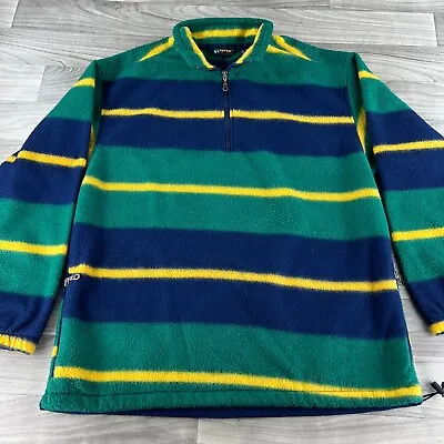 Vintage Ebtek Eddie Bauer Sweatshirt Mens Extra Large Green Striped Pullover • $23.19