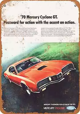 Metal Sign - 1970 Mercury Cyclone GT - Vintage Look Reproduction • $18.66