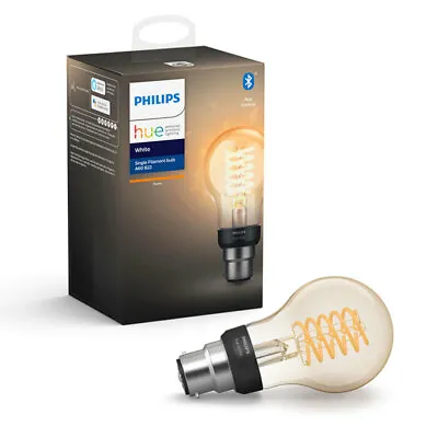 $53 • Buy Philips Hue A60 B22 Filament Bulb Bluetooth 7W Smart Light Bulb App Control WHT