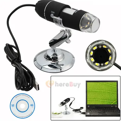 2MP 1000X 8 LED USB Digital Microscope Endoscope Zoom Camera Magnifier + Stand • $9.99