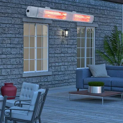 £35.95 • Buy Electric Patio Heater Wall Mounted Halogen Garden Outdoor Outside Remote Control
