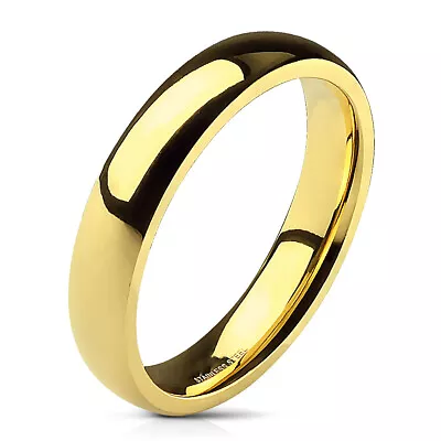 3mm - 8mm Wide 14k Gold Plated Classic Comfort Fit Wedding Ring Band Size 4.5-14 • $10.49