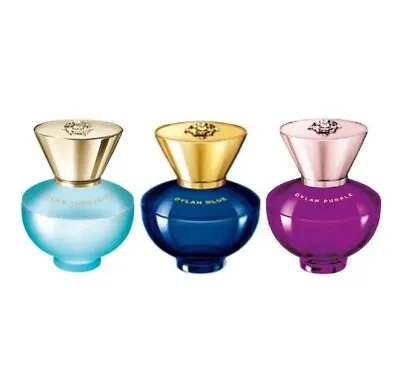 Versace Dylan Turquoise+Blue +Purple EDT EDP MINIATURE Perfume Women 3 Piece Set • $39.95