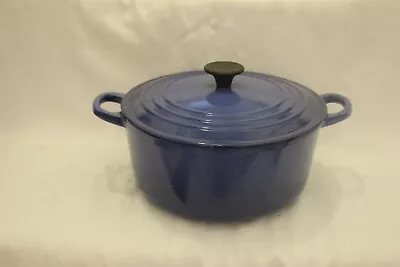 111190 Le Creuset 22cm Casserole Dish With Lid Blue Unused Excellent • £150