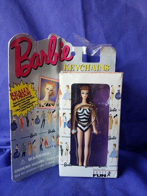$54 • Buy Vintage Barbie Bathing Suit Keychain-Black And White #110814