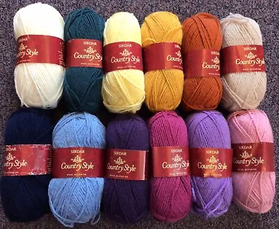 £9.75 • Buy 5 X 50g Sirdar Country Style Double Knit Wool/Yarn For Knitting/Crochet