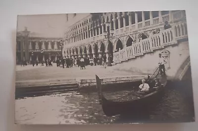 Vintage Gondola In Venice Italy Real Photo Postcard (RPPC). • $5.95