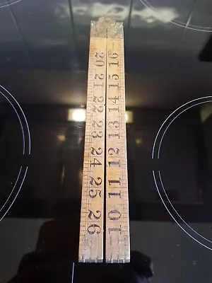 $21.31 • Buy 2 X Vintage RABONE Asset Folding Rule Rulers 36  & 23  Made In England Holland