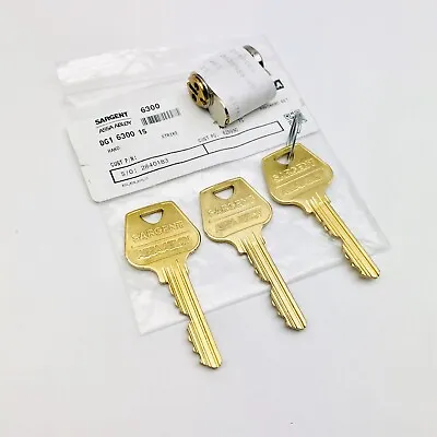 Sargent Assa Abloy Dg1 6300 15 Lock Cylinder Lock & 3 Keyset / Keyway • $49.95