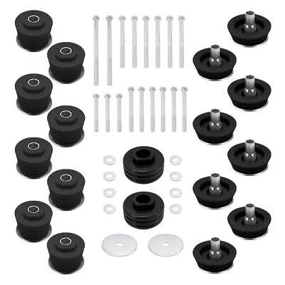 Black KF04060BK Cab Body Mount Bushing Kit For Ford F-250 F-350 4X4s 2006-2019 • $209.58