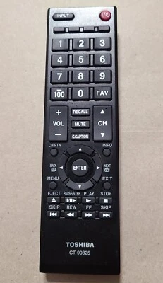 $7.99 • Buy TV Remote Control CT-90325 For Toshiba 50L2200U 37E20 22AV600 32C120U