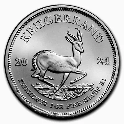 2024 South Africa 1 Oz 999 Fine Silver Krugerrand Coin BU - In Stock • $34.70