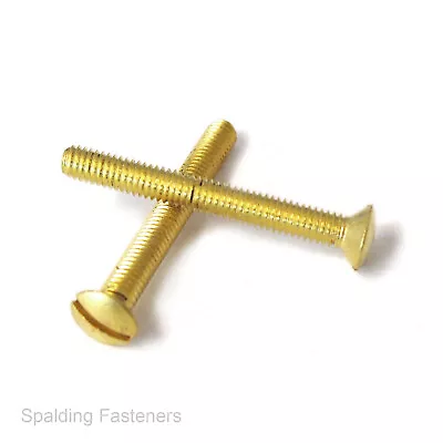 Brass Raised Countersunk Slotted Metric Machine Screws M3 M4 M5 • £7.39