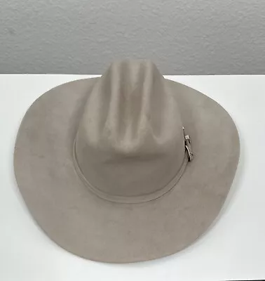 VTG Stetson Men's 5X Silver Belly Lariat Felt Western Hat - Size - 6 7/8 • $149.99