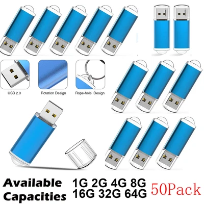 USB 2.0 Stick Flash Drive 50Pack 1GB 2GB 4GB 8GB 16GB 32GB 64GB Memory Stick • $165.99