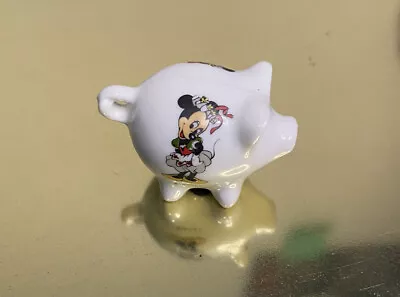 $22.99 • Buy Vintage Disney Mickey Mouse Minnie Mouse Porcelain Piggy Bank, Germany