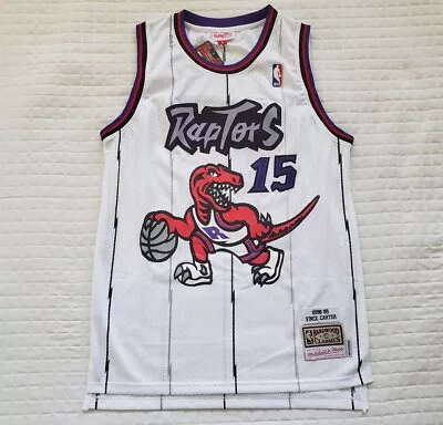 Stitched Vince Carter Throwback White Toronto Raptors Jersey Sz Medium • $59.99