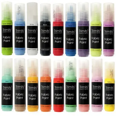 Trimits Fabric Paint Pen Water Based 20ml T-Shirt Clothes Home Decor • £5.25