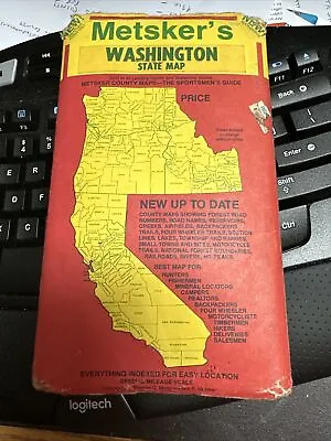 Mid 1960-70’s Metsker’s Map Of Washington State • $7.99