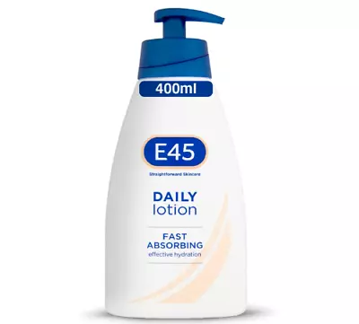 New E45 Moisturising Lotion Pump 400g & 500g - Dermatological - Skin Care Cream • £6.85