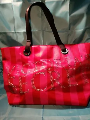 Victoria's Secret Red Stripe Weekender Getaways Tote Bag  • $15
