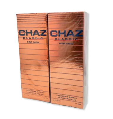 $16 • Buy ( 2 Pieces ) Chaz Classic For Men Cologne Spray 2.5oz./75ml New In Box 