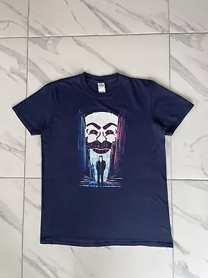 Anonymous Hacker Group V For Vendetta Graphics T-Shirt - Size Large  • £25