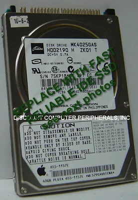 Replace Worn Out MK4025GAS With 40GB Fast Reliable SSD 2.5  44 PIN IDE Drive • $36.95