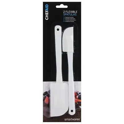 2x Chef Aid Flexible Spatulas Cooking Baking Icing Bowl Kitchen Scraper Utensil • £2.95