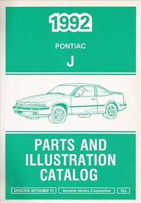 1992 Pontiac Sunbird Parts Book Illustrated Master Part Catalog • $36.95