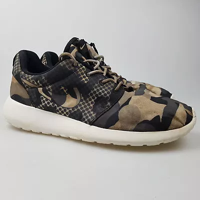 Men's NIKE 'Roshe Run Print' Sz 7 US Runners Black Brown | 3+ Extra 10% Off • $59.49